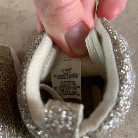 JC Penny Gold Baby Boots Size 1 - Picture 5 of 5